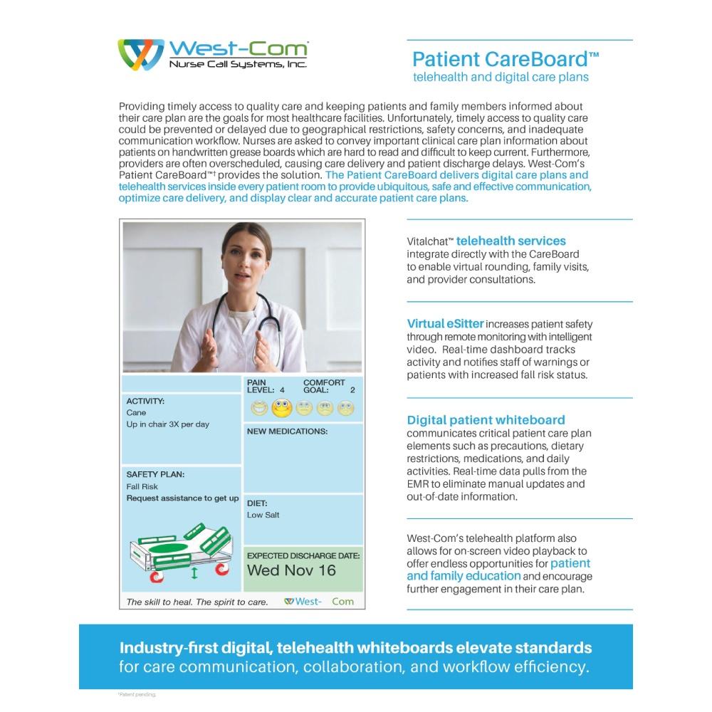 Patient CareBoard with Telehealth & Digital Care Plans